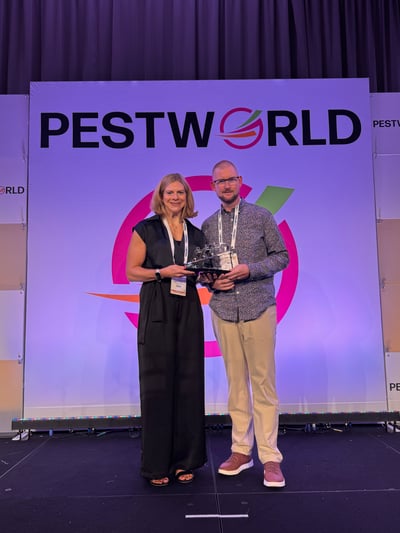 Bill Clark & Sarah Thomas-Clark receiving the award.