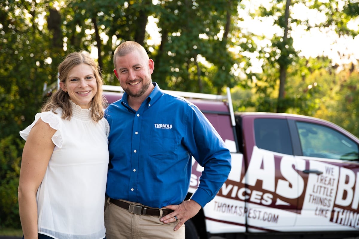 Sarah and Bill Clark of Thomas Pest Services